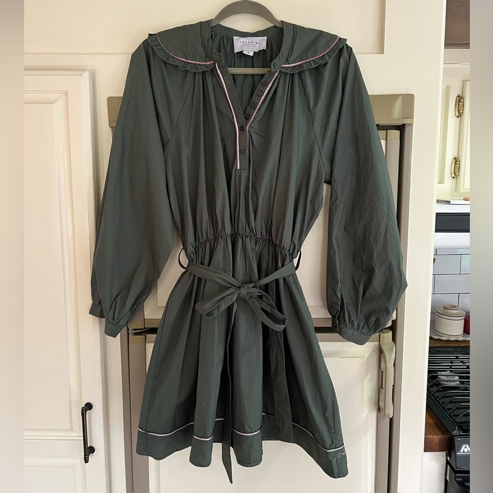 THE SHIRT by Rochelle Behrens Mini Collared Dress